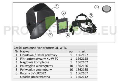 Poliwęglan szybka zewnętrzna dla VarioProtect XL-W