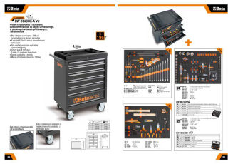 Wózek narzędziowy  SZAFKA BETA WORKER Z ZESTAWEM 196 NARZĘDZI ANTRACYT BW C04BOX-A VU-WÓZEK 196 NARZĘDZI - 2