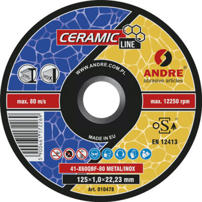 Typ 41 Tarcza do przecinania 125x1,0x22,23 Ceramic