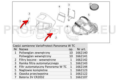 Zestaw filtrów bocznych  VarioProtect Panorama