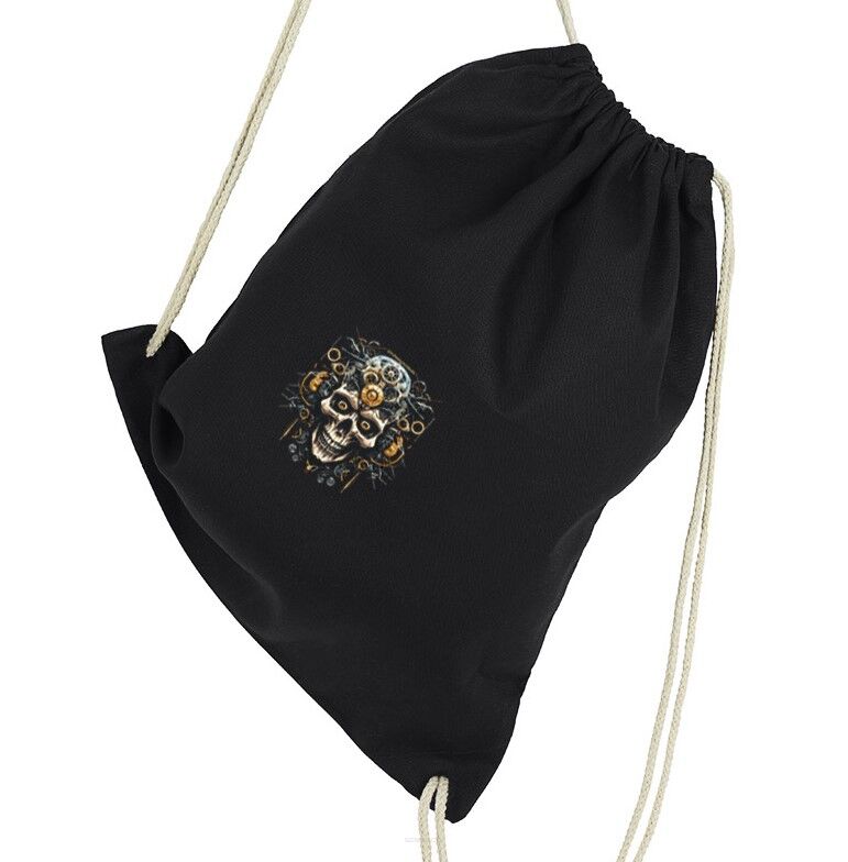 Straszny worek plecak czarny bawełniany