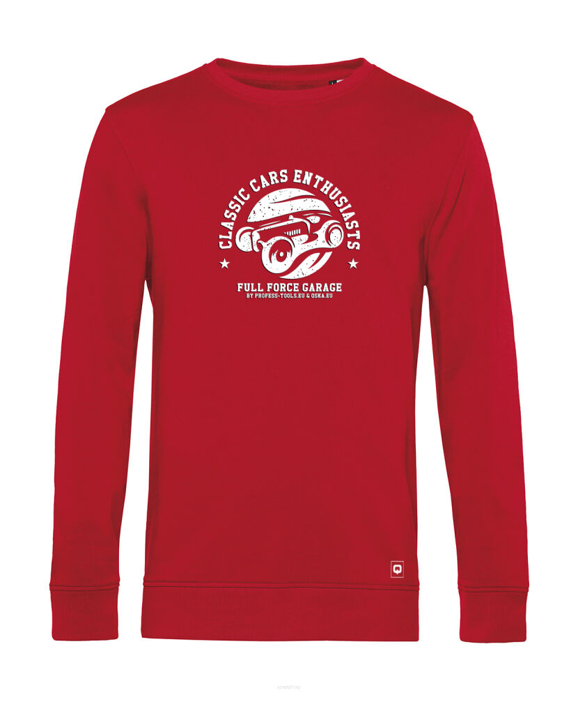 BLUZA Classic Cars męska kolor czerwony